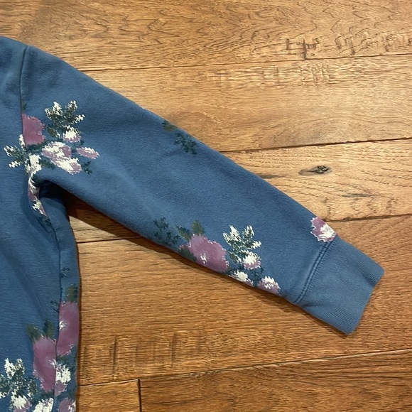 Gap Kids Girls Hooded Flowered Sweatshirt- Size Small - Picture 16 of 16